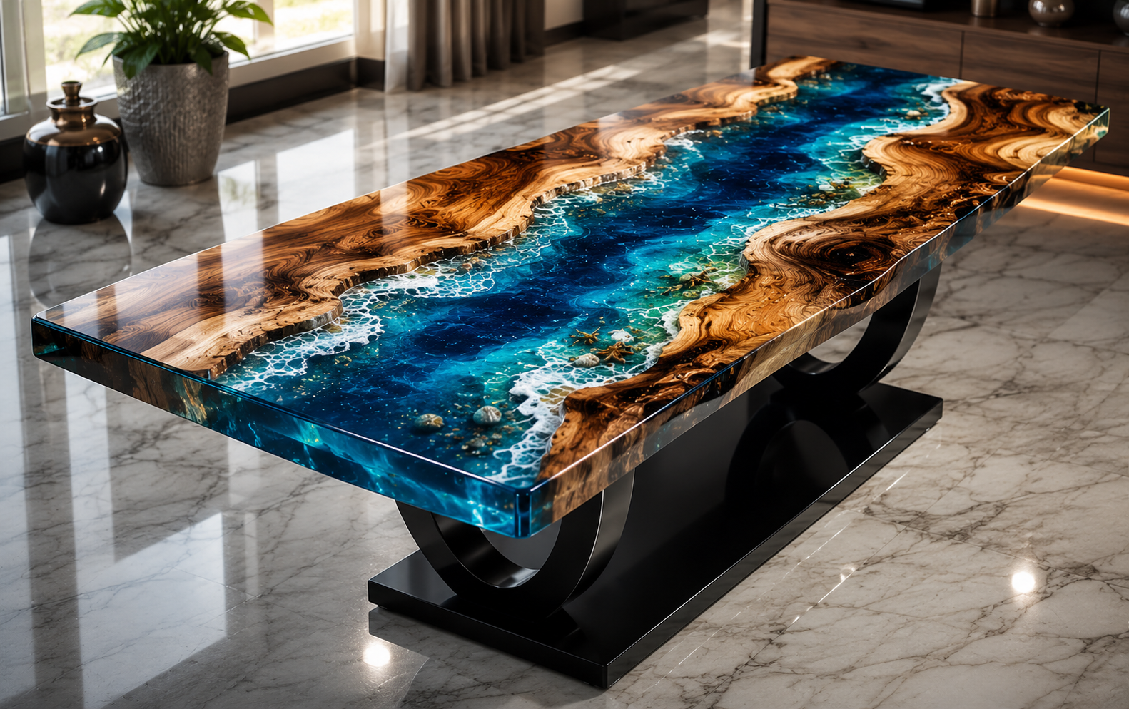 Resin art made with Resin Cult epoxy resin, crystal clear and vibrant