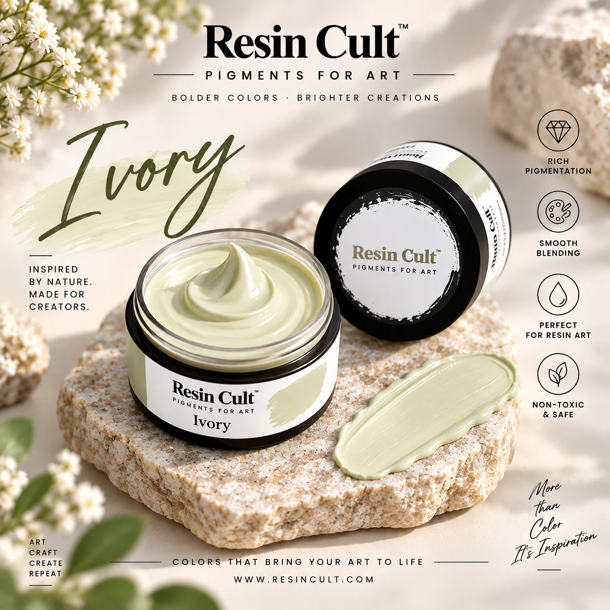 Resin Pigment Color Ivory